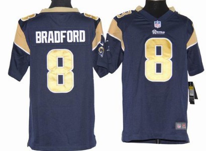 Nike Jersey Navy Blue Game youths St. Louis Rams 8 Sam Bradford